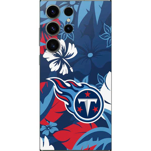 NFL Tennessee Titans Tropical Print Galaxy S25 Ultra Skin