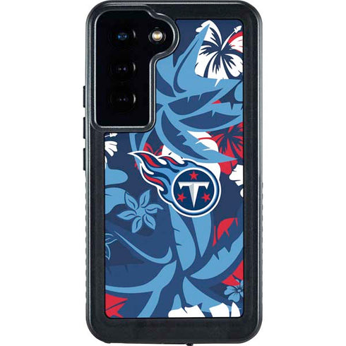 NFL Tennessee Titans Tropical Print Galaxy S24 Waterproof Case