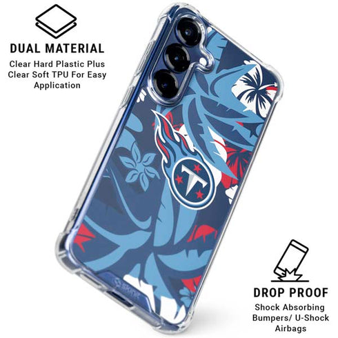 NFL Tennessee Titans Tropical Print Galaxy S25 Plus Clear Case