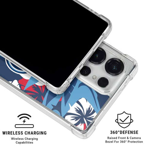 NFL Tennessee Titans Tropical Print Galaxy S25 Ultra Clear Case