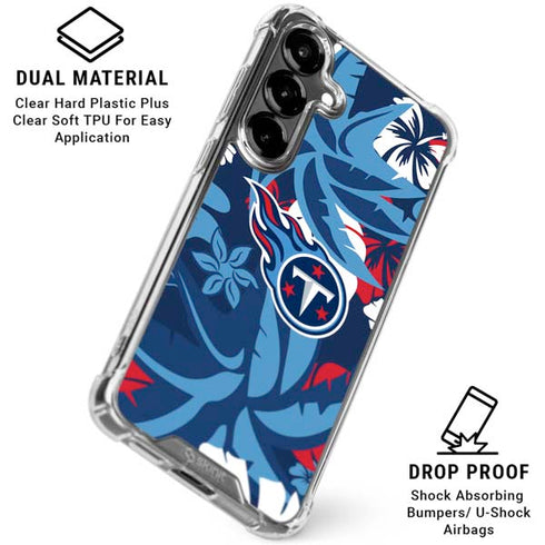 NFL Tennessee Titans Tropical Print Galaxy S26 Plus Clear Case