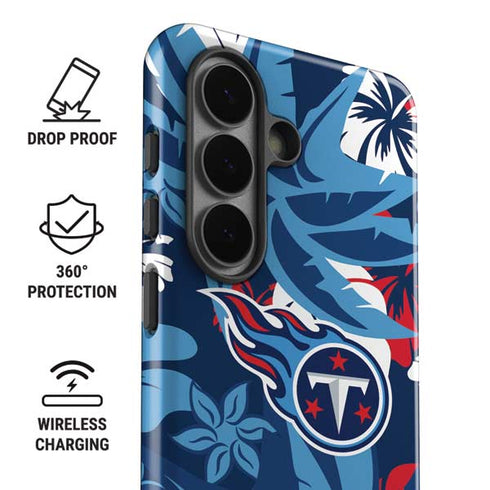 NFL Tennessee Titans Tropical Print Galaxy S26 Plus Impact Case