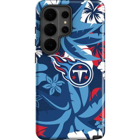 NFL Tennessee Titans Tropical Print Galaxy S26 Ultra Impact Case