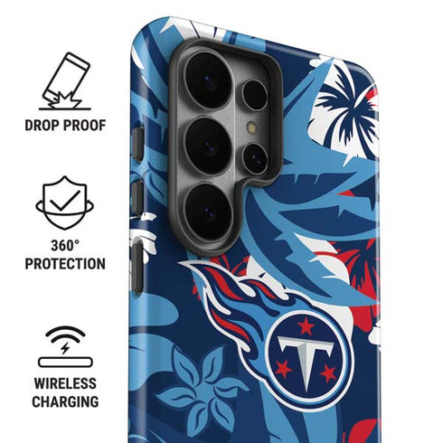 NFL Tennessee Titans Tropical Print Galaxy S26 Ultra Impact Case