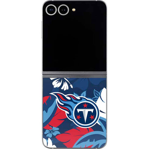 NFL Tennessee Titans Tropical Print Galaxy Z Flip6 Skin