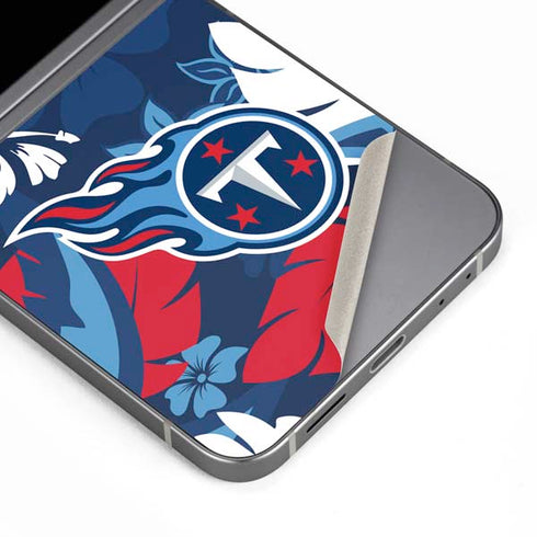 NFL Tennessee Titans Tropical Print Galaxy Z Flip6 Skin