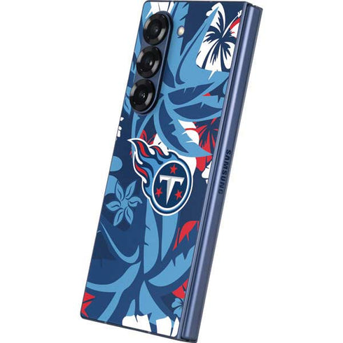 NFL Tennessee Titans Tropical Print Galaxy Z Fold6 Skin