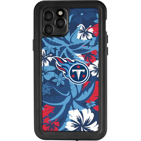NFL Tennessee Titans Tropical Print iPhone 11 Pro Waterproof Case