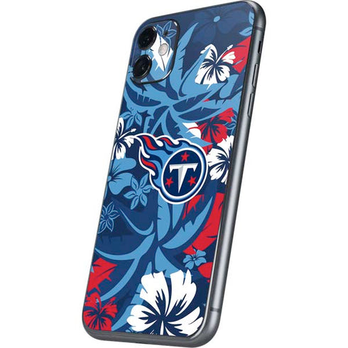 NFL Tennessee Titans Tropical Print iPhone 11 Skin