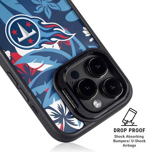 NFL Tennessee Titans Tropical Print iPhone 14 Pro Kickstand Case