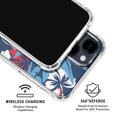 NFL Tennessee Titans Tropical Print iPhone 15 Clear Case