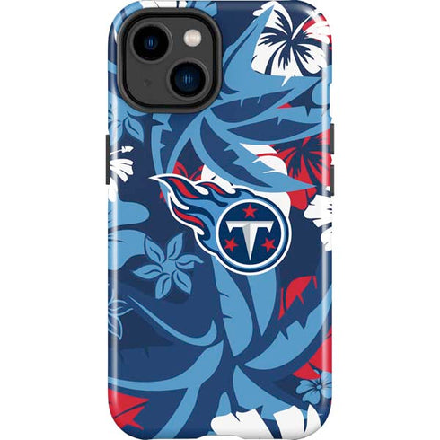 NFL Tennessee Titans Tropical Print iPhone 15 Impact Case