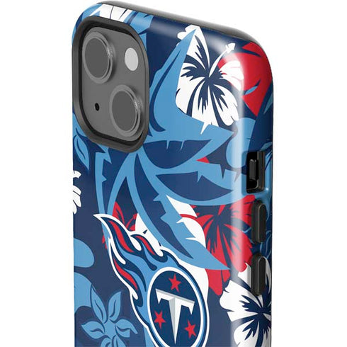 NFL Tennessee Titans Tropical Print iPhone 15 Impact Case