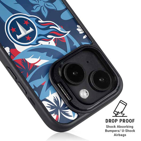 NFL Tennessee Titans Tropical Print iPhone 15 Plus Kickstand Case