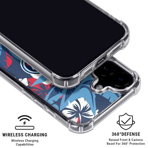 NFL Tennessee Titans Tropical Print iPhone 16 Clear Case