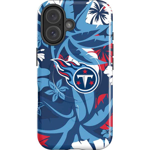 NFL Tennessee Titans Tropical Print iPhone 16 Magsafe Impact Case