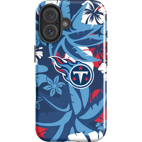 NFL Tennessee Titans Tropical Print iPhone 16 Plus Impact Case