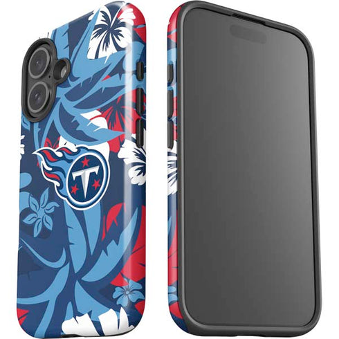 NFL Tennessee Titans Tropical Print iPhone 16 Plus Impact Case