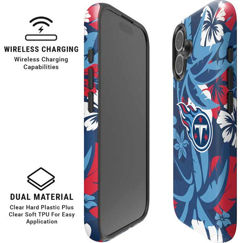 NFL Tennessee Titans Tropical Print iPhone 16 Plus Magsafe Impact Case