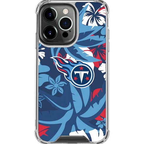 NFL Tennessee Titans Tropical Print iPhone 16 Pro Max Clear Case