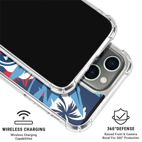 NFL Tennessee Titans Tropical Print iPhone 16 Pro Max Clear Case