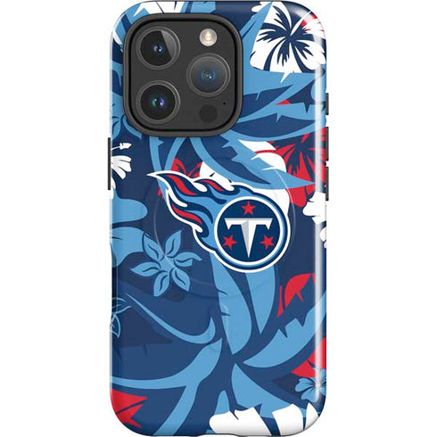 NFL Tennessee Titans Tropical Print iPhone 16 Pro Max Magsafe Impact Case