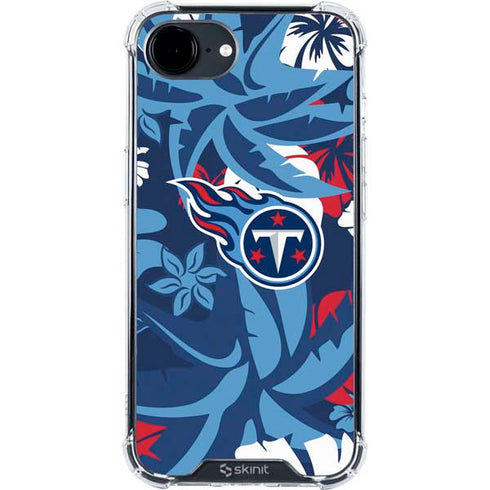 NFL Tennessee Titans Tropical Print iPhone 16e Clear Case