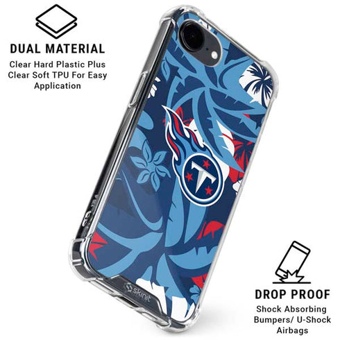 NFL Tennessee Titans Tropical Print iPhone 16e Clear Case