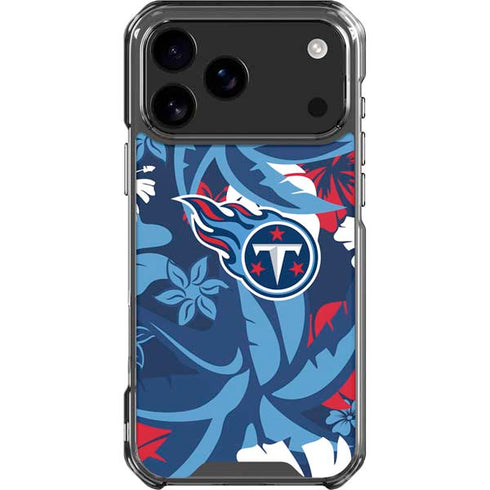 NFL Tennessee Titans Tropical Print iPhone 18 Pro Max Clear Case