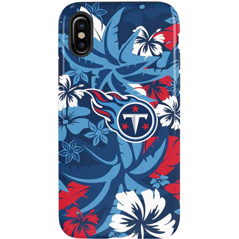 NFL Tennessee Titans Tropical Print iPhone X Pro Case