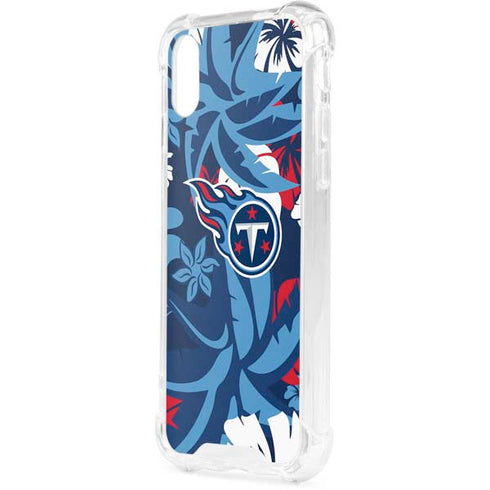 NFL Tennessee Titans Tropical Print iPhone XS Clear Case