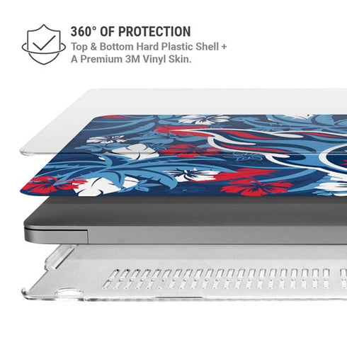 NFL Tennessee Titans Tropical Print MacBook Pro 14in (2021-24) Case plus Skin