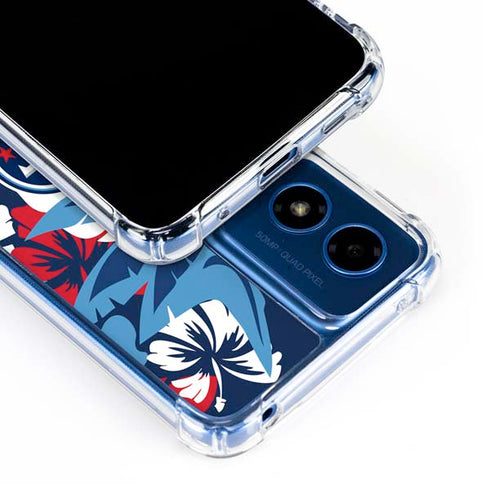 NFL Tennessee Titans Tropical Print Moto G 5G (2024) Clear Case