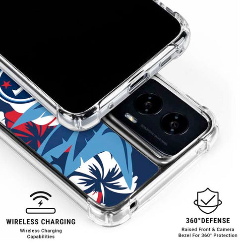 NFL Tennessee Titans Tropical Print Moto G Power 5G (2024) Clear Case