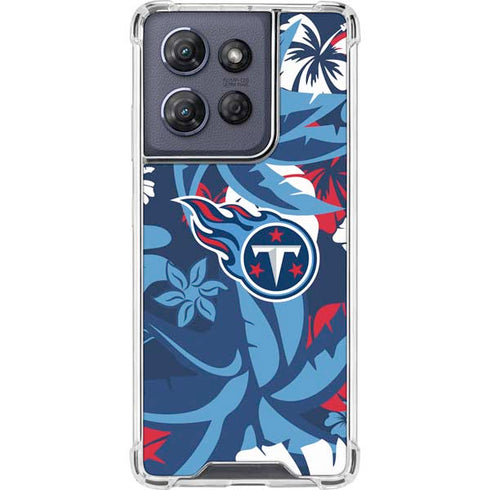 NFL Tennessee Titans Tropical Print Moto G Power 5G (2025) Clear Case