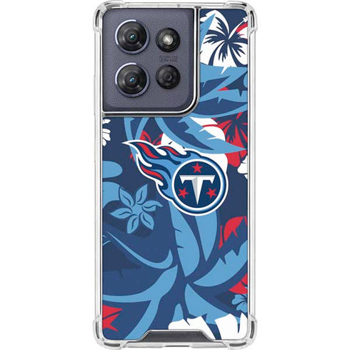 NFL Tennessee Titans Tropical Print Moto G Stylus 5G (2025) Clear Case