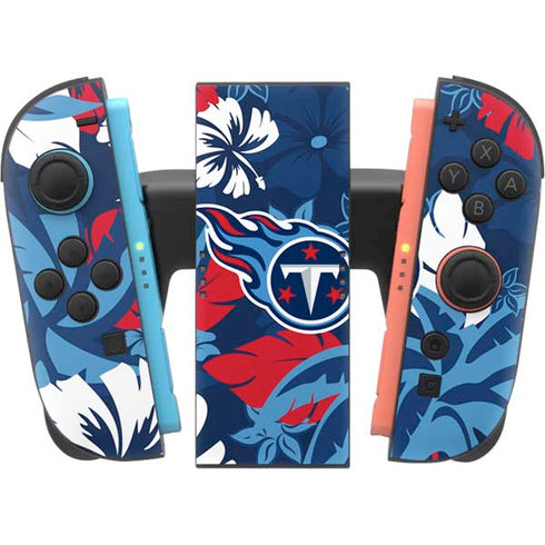 NFL Tennessee Titans Tropical Print Nintendo Switch 2 (2025) Joy-Con Controller Skin