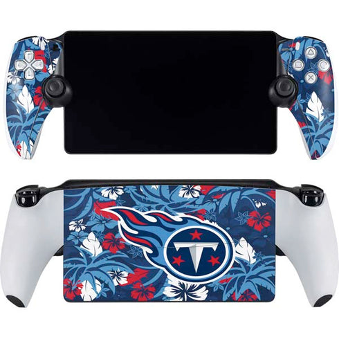 NFL Tennessee Titans Tropical Print PlayStation Portal Remote Player Skin