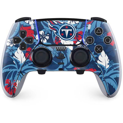 NFL Tennessee Titans Tropical Print PS5 DualSense Edge Pro Controller Skin