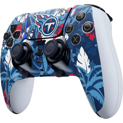 NFL Tennessee Titans Tropical Print PS5 DualSense Edge Pro Controller Skin