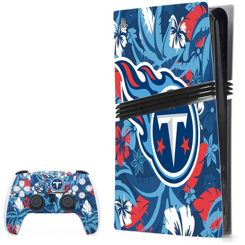 NFL Tennessee Titans Tropical Print PS5 Pro Bundle Skin