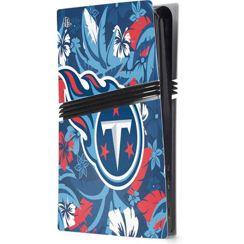 NFL Tennessee Titans Tropical Print PS5 Pro Console Skin