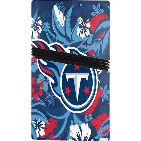 NFL Tennessee Titans Tropical Print PS5 Pro Console Skin