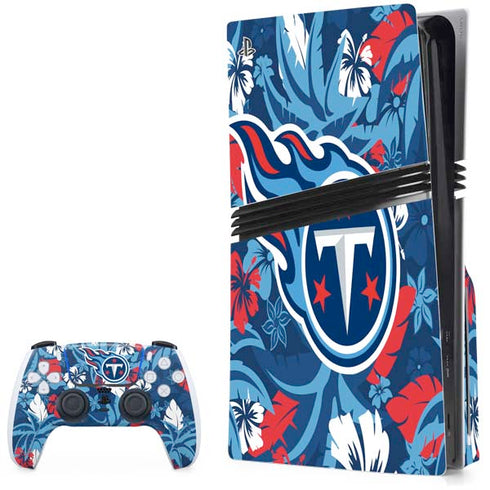 NFL Tennessee Titans Tropical Print PlayStation PS5 Skins