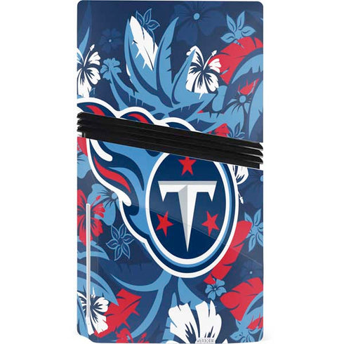 NFL Tennessee Titans Tropical Print PS5 Pro Disk Bundle Skin