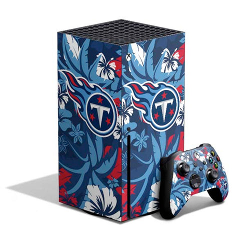 NFL Tennessee Titans Tropical Print Xbox Series X Skins