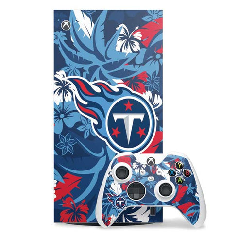 NFL Tennessee Titans Tropical Print Xbox Series X Skins