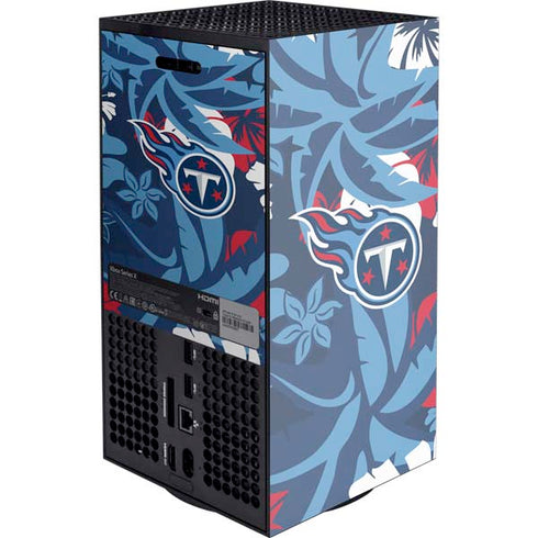 NFL Tennessee Titans Tropical Print XBox Series X Digital Edition Console Skin