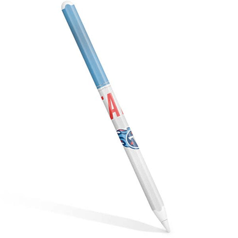 NFL Tennessee Titans White Striped Apple Pencil (2nd Gen 2019) Skin