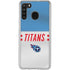NFL Tennessee Titans White Striped Galaxy A21 Clear Case